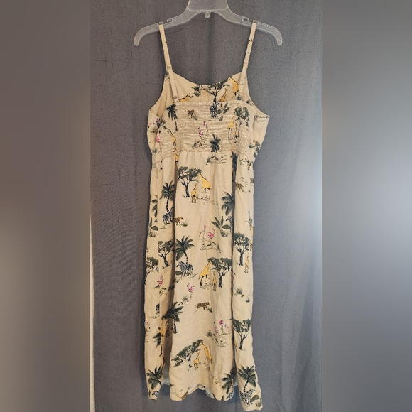 Tropical Print Button-Down Dress Old Navy - Picture 2 of 4